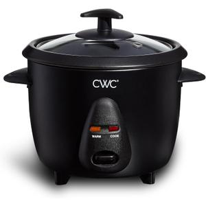 COOK WITH COLOR 6 Cup Rice Cooker 300W - Effortless Cooking and Perfectly, Cooks 3 Cups of Raw Rice for 6 Cups of Cooked Rice, Black