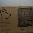 Homey Pet 3 Tier 40 Inch Cat Cage Indoor, Cat Crate Cat Enclosure Playpen, Metal Cat Kennels with 360 Lockable Casters, Removable Tray, Black