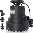 AgiiMan 1HP Automatic Submersible Water Pump, 5000GPH Sump Pump Utility Pump for Pool Draining, Water Removal Pump with 33' Power Cord for Flooded Areas, Swimming Pool, Flooded House Basement, Black