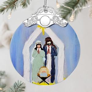 2 x Nativity Ornament | Nativity Scene | Christmas Ornament | Christmas Decoration | Holiday Decor | Religious Gifts | Christian Gifts | Gift Exchange | Gift Idea - Pattern D