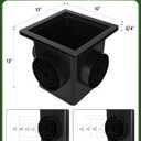 Upgrade 12-Inch Catch Basin Drainage Kit with Debris Basket Strainer, 4 Size (2", 3", 4-3/8", 6-3/8") Pipes for Garden, Yard, Lawns, Outdoor (2 Pack)