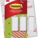 Command Large Canvas Hangers for Walls, Holds up to 3 lb 18"x24" Canvas, 3 Hangers with 4 Command Strips, Damage-Free Removable Wall Art Hanger, Great for Room Dcor