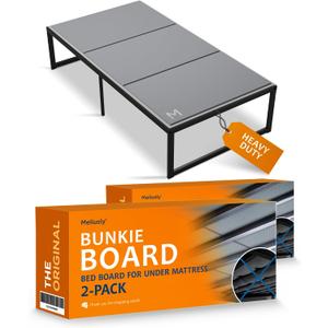 Meliusly Heavy Duty Bunkie Board Twin XL 2-Pack (38x79 Each) - Non-Slip Breathable Bed Support Board for Slatted Bed Frame, Anti-Sag Under Bed Support, Noise Minimizing Moisture Resistant