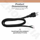 CRD-00 Power Cord Kit for InSinkErator Garbage Disposal | for Insinkerator Power Cord Kit | 3 Feet Garbage Disposal Power Cord Kit