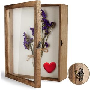 TJ.MOREE Shadow Box Display Case 11 x 14 Shadowbox Frame with Linen Back Memorabilia Bouquet Medals Photos Memory Box for Keepsakes (Carbonized)