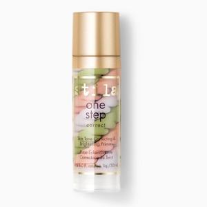 Stila One Step, Color Corrector & Brightening Primer Facial Serum to Even Skin Tone, Moisturize & Hydrate, OilFree Makeup 1 Fl. Oz.