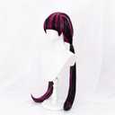 Xingwang Queen Anime Cosplay Wig Long Black Mixed Rose Pink Halloween Party Wig for Women