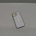 stylish blue-and-white striped design with a glossy finish phone case for an iPhone 16 Pro Max