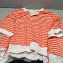 SHEWIN Womens Tops Casual Short Sleeve Sweatshirt Crewneck Striped Shirt Pullover T Shirts Loose Blouses (Pink, XXL)