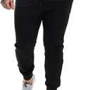 A WATERWANG Men's Slim Jogger Pants, Tapered Athletic Sweatpants for Jogging Running Exercise Gym Workout L Black