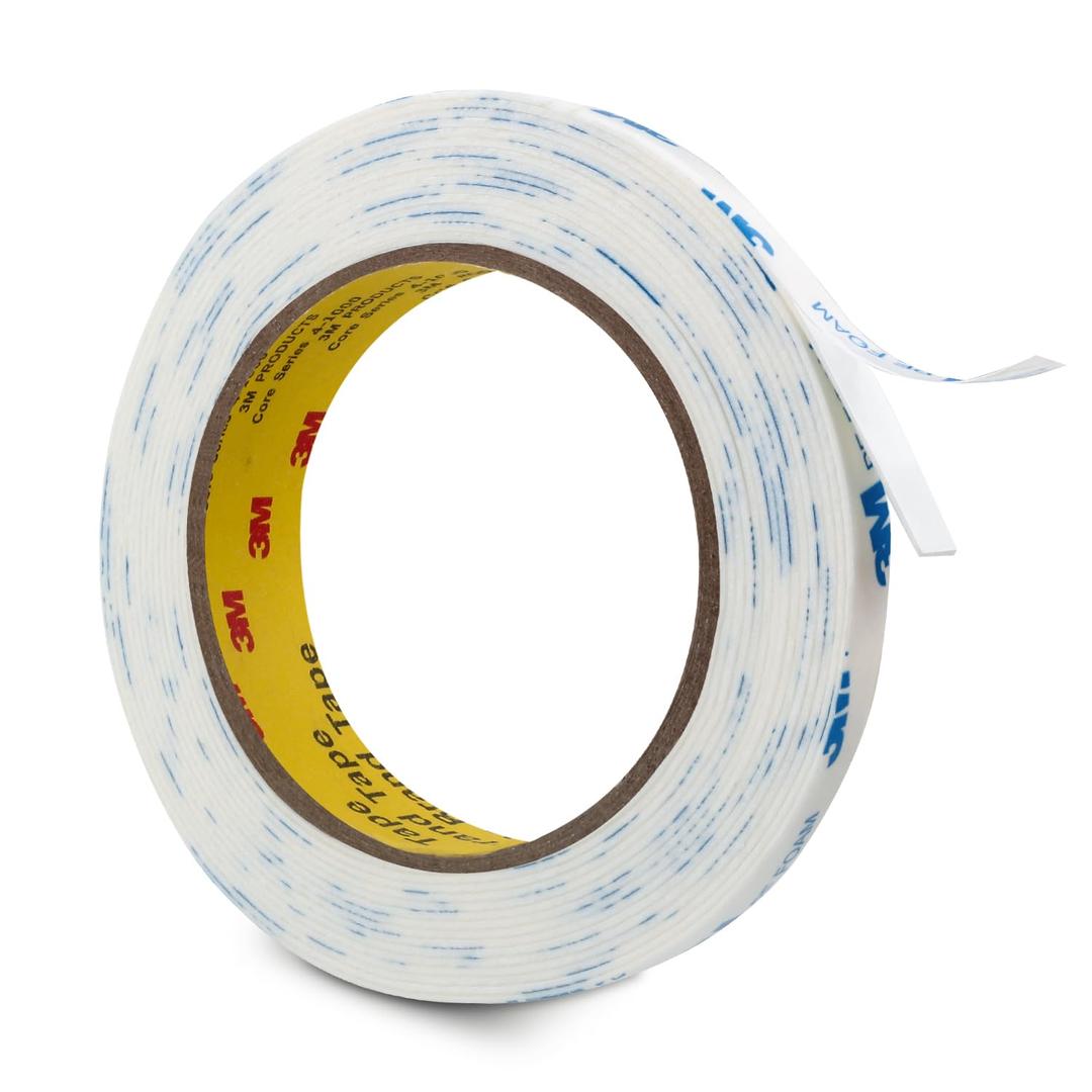 3M Double Sided Tape 0.5"16.5Ft No Damage Double Sided Wall Tape | Heavy Duty PE Foam Mounting Tape Removable Waterproof for Home Office Decor Crafts Arts DIY Paint Picture Poster