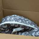 My Brest Friend Original Nursing Pillow Enhanced Ergonomics Essential Breastfeeding Pillow Support For Mom & Baby W/ Convenient Side Pocket, Double Straps & Slipcover, Grey Flowing Fans