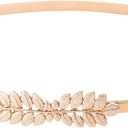 GRACE KARIN Women Skinny Metal Cinch Belt Gold Waistband Elastic Waist Belt CL633 (Large)