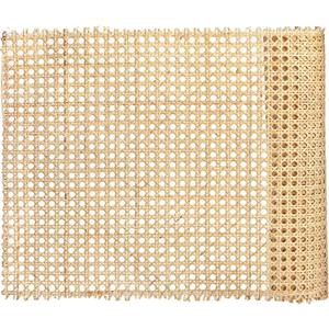 Yarlung 14 Inch x 3.3 Feet Cane Webbing, Natural Rattan Webbing Roll for Caning Material Projects, Woven Open Mesh Cane Sheet for Chair, Cabinet, Furniture, DIY Crafts