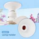 2 x CILIA Lamp Sockets Holder 2pcs E26/E27 Lamp Bases Includes Lamp Socket and Base for 110V-250V Suitable for Home, Office, and Industrial - White