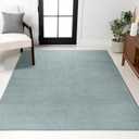 JONATHAN Y Haze Solid Low-Pile Aqua Blue Indoor Area Rug 8x10, Coastal,Bohemian,Minimalist,Classic, Easy-Cleaning for Living Room,Bedroom,Kitchen,Pet Friendly,Non-Shedding (SEU100S-8) (7'9" x 10' (Rectangular))