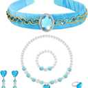 Princess Costume Headband Necklace Dress up Accessories Halloween Party Cosplay Chritmas Gifts
