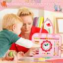 8 in 1 Toddler Busy Board for 1 Years Old, Montessori Toy Busy Book for Toddlers 1-3 Educational Sensory Toy Activity Basic Motor Skills, Kid Airplane Travel Essential 2-4 Yr Birthday Gift for Girl