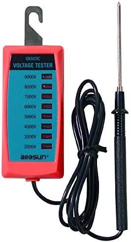 ALLOSUN GK503C NEON Fence Electric Voltage Tester Max 9000V,Electric Fence Fault Finder, Red