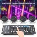 192-Channel DMX512 Controller Board, Lighting Mixer DMX Console for Stage Lights & Effect,DJ Disco, Night Club, Bar and Live Show Events