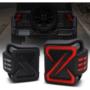 LED Tail Lights for Jeep Wrangler JL 2018-2023, [DOT Approved] [Z Style] [Plug n Play] Jeep Wrangler Accessories