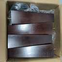 TURSTIN Set of 8 Furniture Legs 8 Inch Square Solid Wood Couch Legs Replacement Sofa Legs Mid Century Furniture Feet for Armchair Bed Dresser Cabinet Include Installation Hardware, Brown