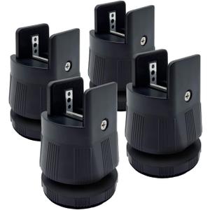 Bed Risers, Couch Lifters for Height Adjustable 2.36-3.15'', Suitable for Leg Diameter 0-1.97'' of Couches, Tables, Bed Chair, Chair risers Support Up to 1500 Lbs (4 Pack, Black)