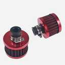2PCS 12mm Air Filter Mini Universal Red Motor Cone Cold Clean Air Intake Filter Turbo Vent Breather