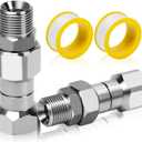 3/8 NPT Pressure Washer Swivel Fitting, Anti-Twist Connector, 360 Kink-Free Swivel, Male to Female Adapter for Gun and Hose, 4500 PSI, 2 Pcs