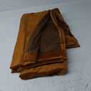 StangH Velvet Curtains Mustard Gold - 96 inches Living Room Back Tab Window Curtains Super Soft Vintage Decor Drapes Light Blocking Thermal Insulated Sliding Door Curtains, W52 x L96, 2 Panels, Brown Series- Mustard Gold 