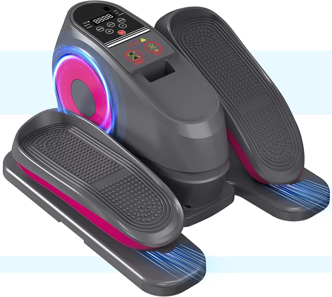 2025 New Under Desk Elliptical Machine, Electric Ellipse Leg Exerciser Pro As Seen On TV with 16 Adjustable Speed, Quiet and Fully Assembled with Remote Control & Non-Slip Foot Straps