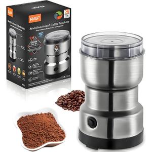 Electric Coffee Grinder,Multifunctional Coffee Bean Grinder,Food Grade 18/10 Stainless Steel Blades,Lightweight Design,Suitable for Beans,Spices and Herbs