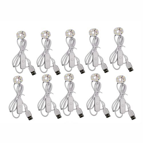 3D Printed Parts -10 PCS DIY LED Lamp Sheets: Only lamp Sheets, no 3D Printed lamp Shells, 3000k Warm Yellow Compatible with Bambu LED Lamp Kit 001 (31mm)