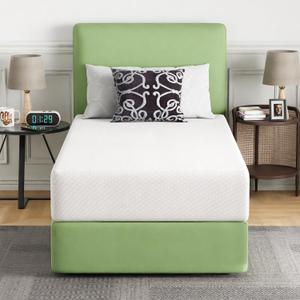 FDW | 10 Inch Twin Mattress | Medium Firm | Gel Memory Foam Mattress | White | Bed in a Box, CertiPUR-US Certified | Pressure Relief, Cooling Ventilated Foam | Washable Removable Cover