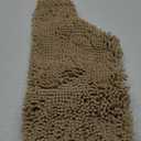 OLANLY Toilet Rugs U-Shaped 20x20, Extra Soft Absorbent Chenille Contour Bathroom Rugs for Toilet, Dry Quickly, Machine Washable, Non-Slip Bath Mat, Beige
