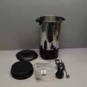 Elite Gourmet CCM040 Stainless Steel 40 Cup Coffee Urn Removable Filter For Easy Cleanup, Two Way Dispenser with Cool-Touch Handles Electric Coffee Maker Urn, Stainless Steel