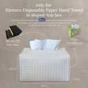 Hiranos Bazaar Hand Towel Box Cover Elegant PU Leather Holder Dispenser, for Kleenex Disposable Paper Hand Towels, Bathroom & Countertop Organizer, Stylish Home & Office Dcor, Woven Beige