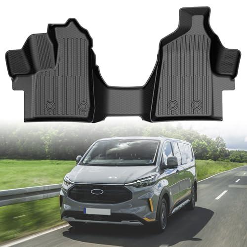 Mixsuper Floor Mats for Ford Transit 150/250/350 2020-2025 with Vinyl Flooring (No Transit Connect), All Weather Floor Liners Durable 1st Row Black