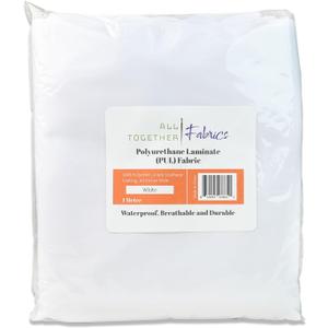 Polyurethane Laminate (PUL) Pre-Cut Fabric by The Meter. Waterproof and Breathable. Perfect for Cloth Diapers and Similar Projects. 1 Meter, White
