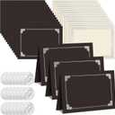 Epakh 72 Pcs Certificate Kit Includes 24 Certificate Holders and 24 Papers 24 Foil Award Seals Stickers Diploma Covers Graduation Competition Supplies(Black, Silver)