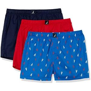 Nautica mens Cotton Woven 3 Pack Boxer M