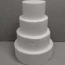 Juvale Set of 4 Round Foam Cake Dummies in Varying Sizes for 16" Tall Fake Wedding Cake (6, 8, 10, and 12 in)