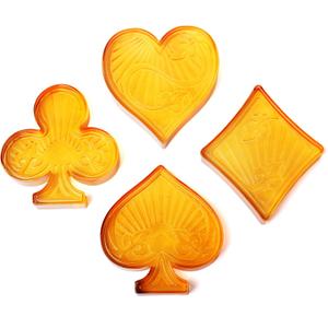 HAUCOZE 4Pcs Poker Sculpture Statue Modern Home Decor Art Table Centerpiece Gift for Desktop Bookshelf 4.7 Inch