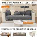 Chenille Couch Cover Waterproof, Dirt Resistant Sofa Covers,Washable and Non Slip Sofa Slipcovers for Living Room, BedroomDark Gray/36"x82"/4-Seater Sofa Cover