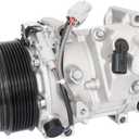 AC Compressor with A/C Clutch compatible with Lexus ES350 RX350 RX450h For Toyota Avalon Camry Highlander Sienna 2010-2018 3.5L CO29042C