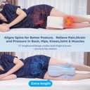 Knee Pillow for Side Sleepers - 13" Lengthened Leg Pillow for Side Sleeping, Memory Foam with Airflow Hole, No Sagging/Stiffening, Helps Relieve Back, Hip, Knee Pain
