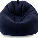 4FT Memory Foam Bean Bag Chairs for Adults Women Men Teen Sofa Comfoy Chair Large Beans Bags Sofa Navy Blue 4FT