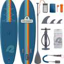 Retrospec Weekender Inflatable Stand Up Paddle Board Includes Paddle, Pump, and Accessories 106 Lightweight iSUP, Puncture Resistant Inflatable Paddle Board for Adults