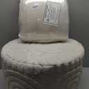 Asuprui Plush Fabric Ottoman Footrest  20"x14" Soft Foam Pouf with Removable Cover Perfect for Living Room, Bedroom & Dorm(Linen)