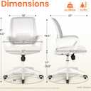 NEO CHAIR Home Office Desk Chair Ergonomic Mesh with Lumbar Support, Ivory